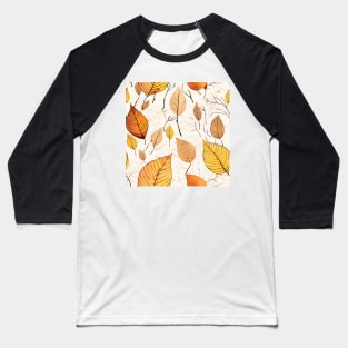 Autumn Leaves Pattern 8 Baseball T-Shirt